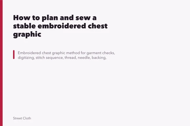 How to plan and sew a stable embroidered chest graphic. How to plan and sew a stable embroidered chest graphic