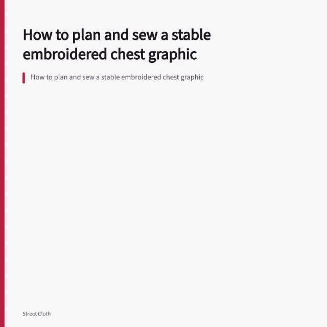 How to plan and sew a stable embroidered chest graphic. How to plan and sew a stable embroidered chest graphic