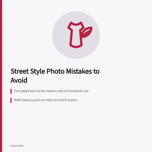 Street style outfit photographed outdoors at distance in daylight. Street style mistakes worth avoiding early
